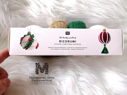 Ricorumi Häkelset Christbaumkugeln Gold | Weihnachtsdeko häkeln