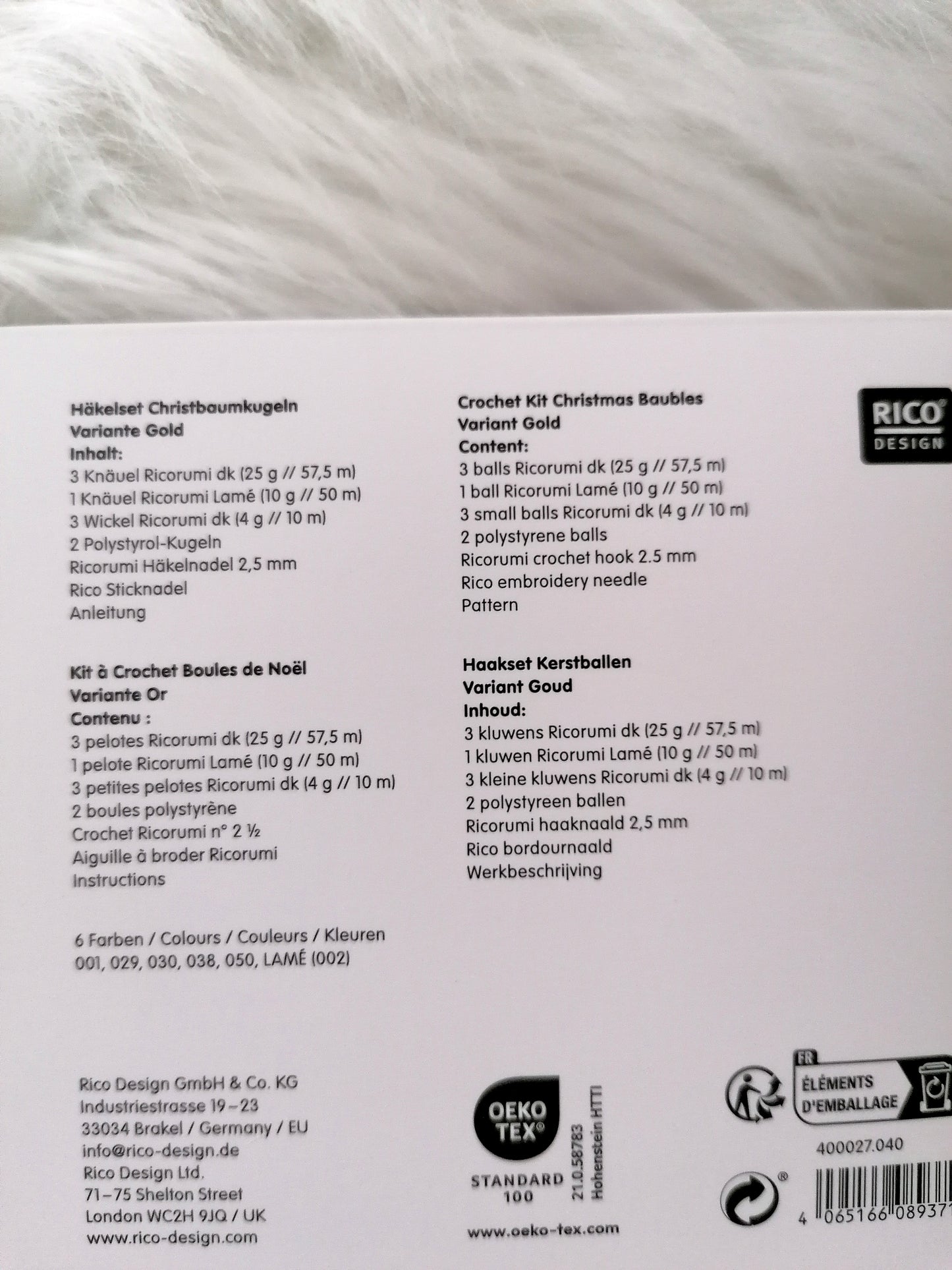 Ricorumi Häkelset Christbaumkugeln Gold | Weihnachtsdeko häkeln