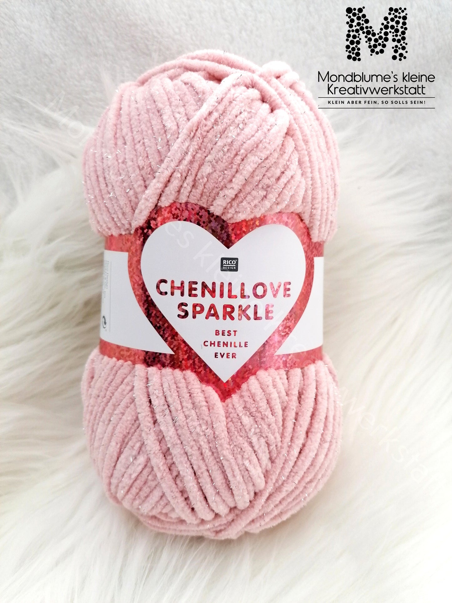 Rico Chenillove Sparkle Altrosa 008 | Chenillegarn Glitzer 100g