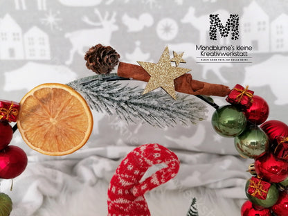 Deko Weihnachtswichtel im strahlenden Weihnachtsbogen | Handgemacht